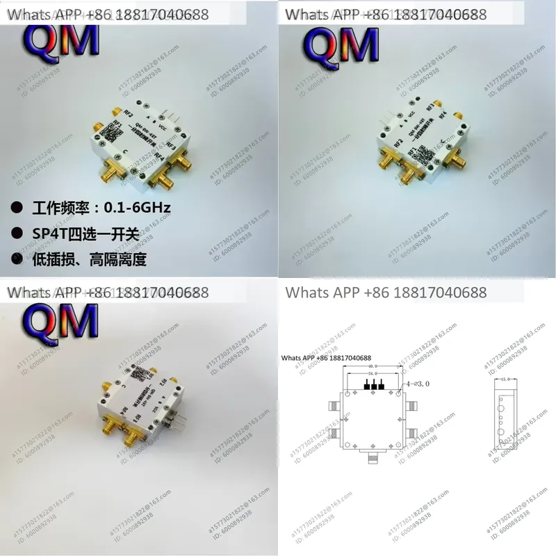 Qm Electronics & Repair Services - QM-SW-4ST 0.1-6 GHz SP4T Elektronik Anahtar
